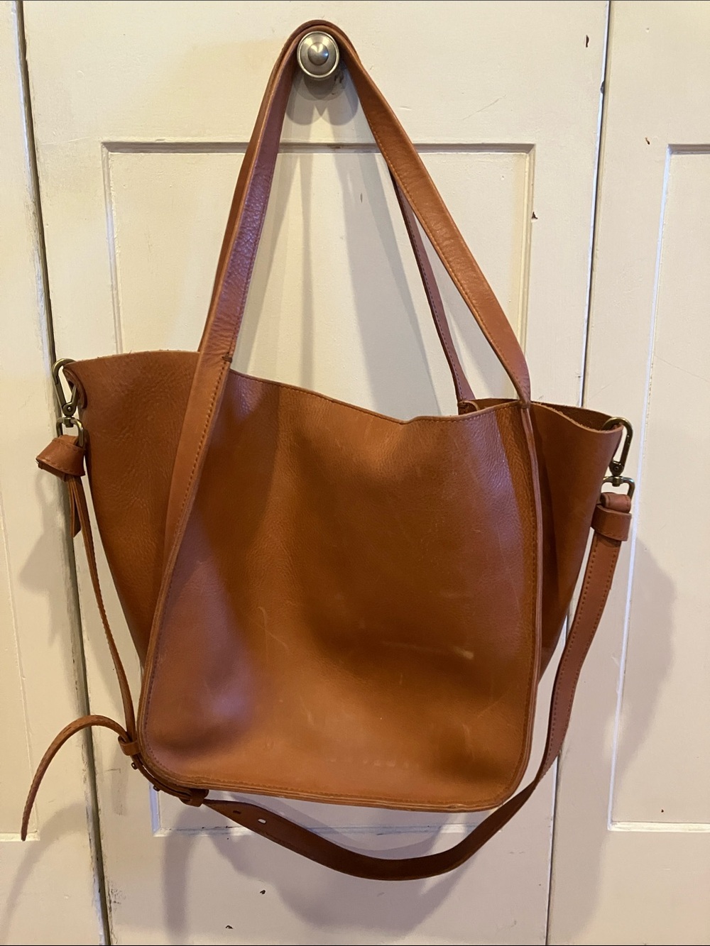 Madewell Tan Leather Shoulder Tote